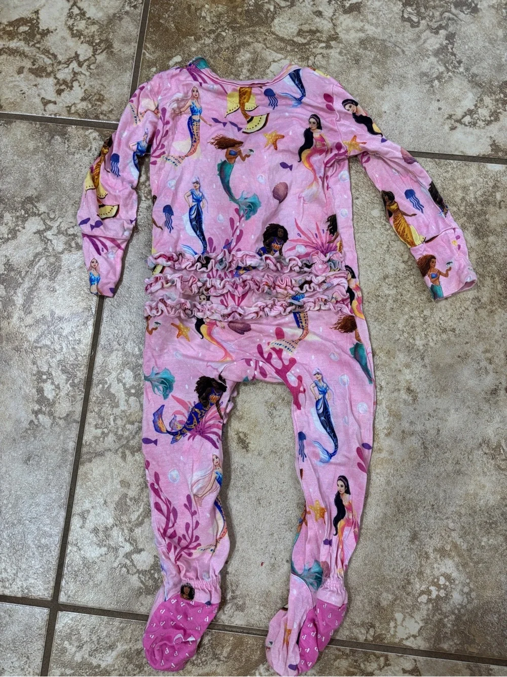 Posh Peanut Disney The Little Mermaid Pink Sleeper